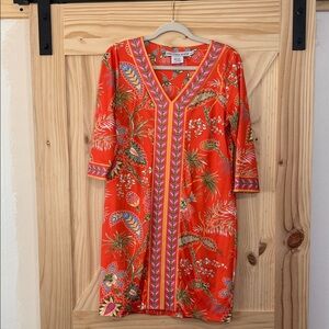 Gretchen Scott Designs Vibrant Printed Long Sleeve Dress